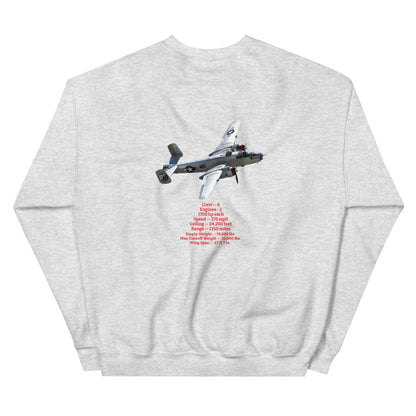 B-25 bomber airplane WW2  unisex sweatshirt MightyShirt cotton