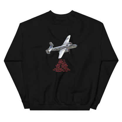 B-25 bomber airplane WW2  unisex sweatshirt MightyShirt cotton