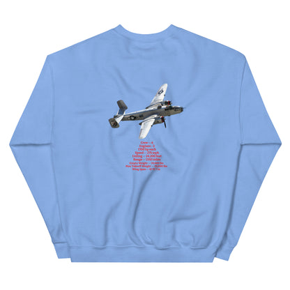 B-25 bomber airplane WW2  unisex sweatshirt MightyShirt cotton