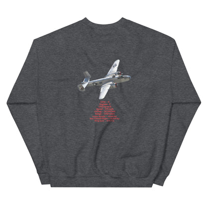 B-25 bomber airplane WW2  unisex sweatshirt MightyShirt cotton