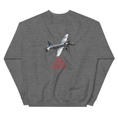 B-25 bomber airplane WW2  unisex sweatshirt MightyShirt cotton