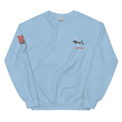 B-25 bomber airplane WW2  unisex sweatshirt MightyShirt cotton