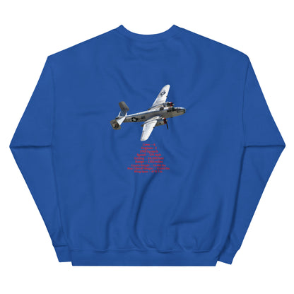 B-25 bomber airplane WW2  unisex sweatshirt MightyShirt cotton