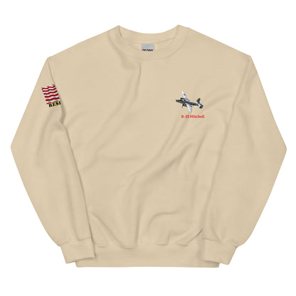 B-25 bomber airplane WW2  unisex sweatshirt MightyShirt cotton