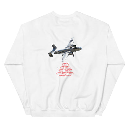 B-25 bomber airplane WW2  unisex sweatshirt MightyShirt cotton