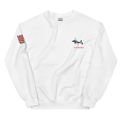 B-25 bomber airplane WW2  unisex sweatshirt MightyShirt cotton