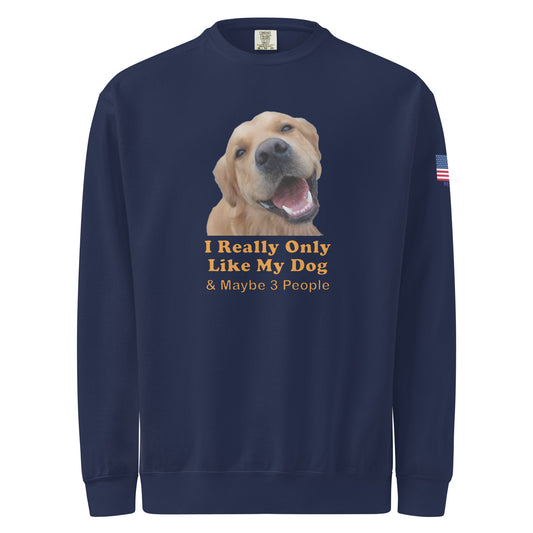 adopt dog rescue Unisex garment-dyed sweatshirt Mighty Shirt love