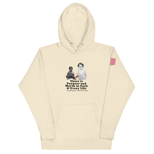 love kindness worth purpose Premium Unisex Hoodie Mighty Shirt