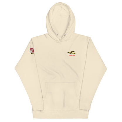 Piper Cub airplane MightyShirt unisex Hoodie America WW2