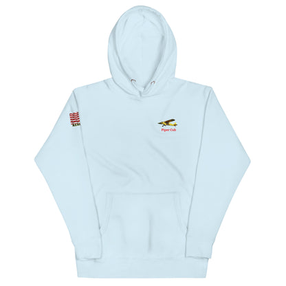 Piper Cub airplane MightyShirt unisex Hoodie America WW2
