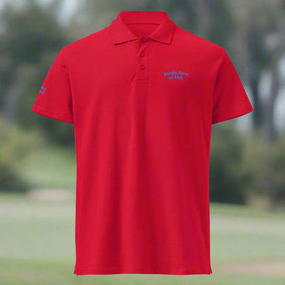 Boldly Dare Fail unisex premium polo shirt MightyShirt embroidered inspire