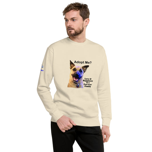 Adopt Me? Dog Lover's Premium Unisex Sweatshirt by Mighty Shirt