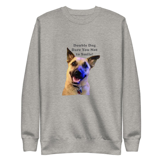 dog rescue dare smile premium unisex sweatshirt funny mightyshirt