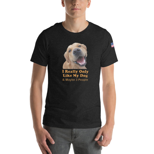 adopt dog rescue 100% Cotton Unisex t-shirt Mighty Shirt love