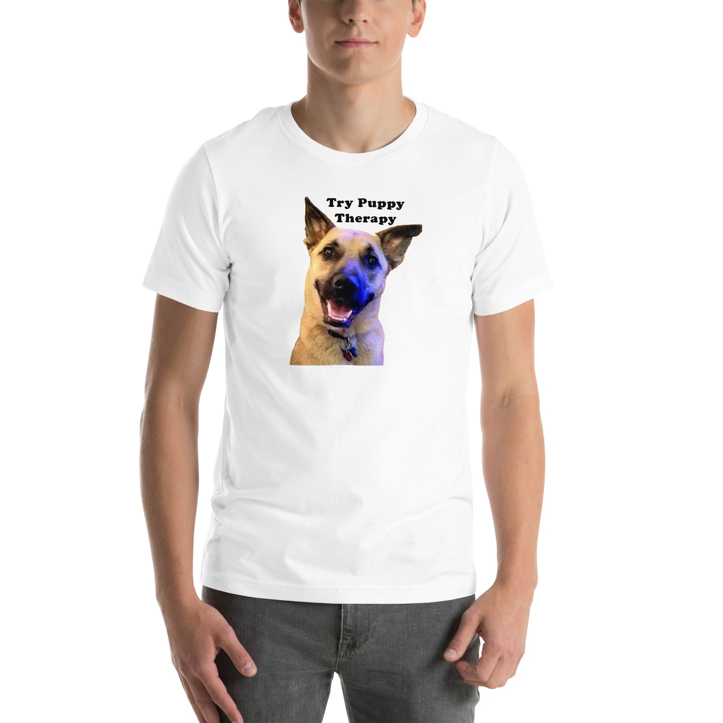 dog rescue cotton try puppy therapy Unisex T-Shirt MIghtyShirt