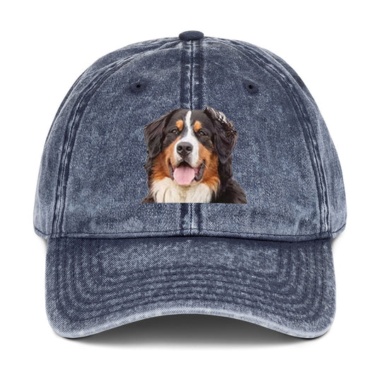 adopt dog rescue Printed Vintage Cotton Twill Cap MightyShirt hat