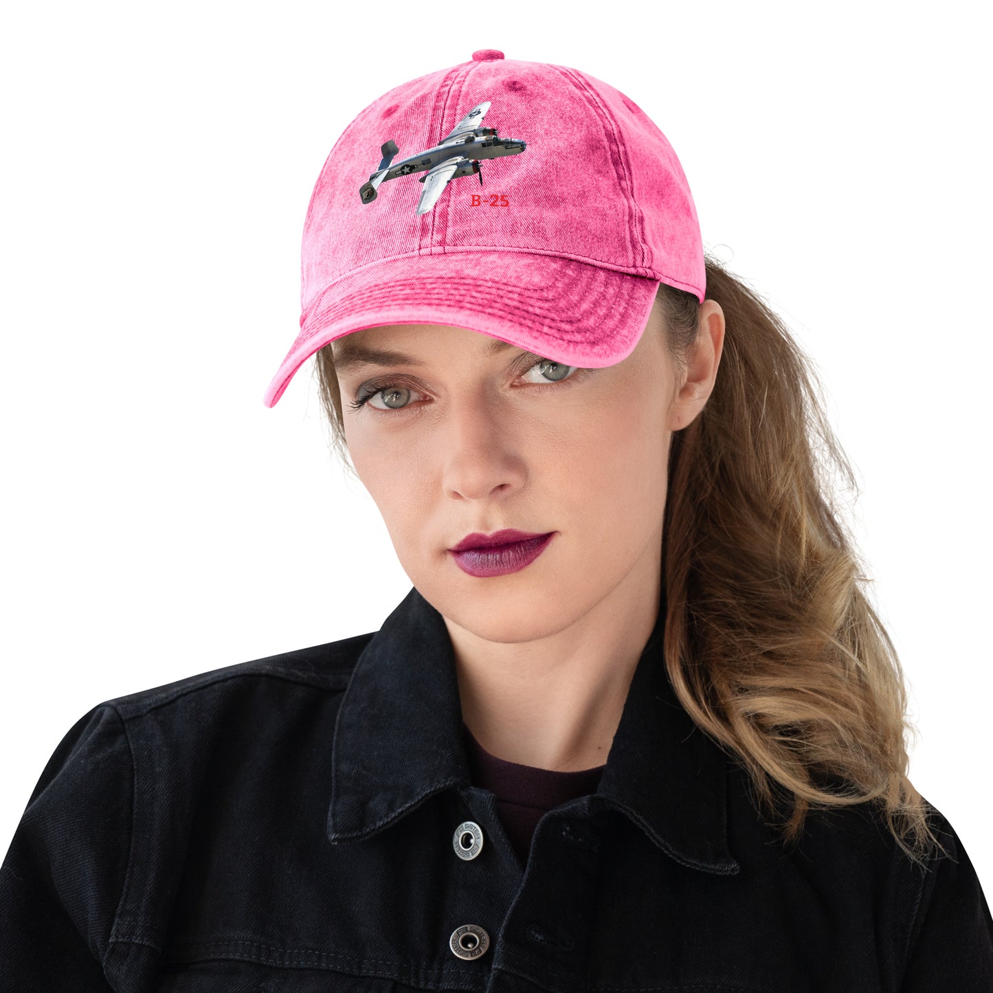 MightyShirt b-25 airplane hat cotton twill WW2 dad