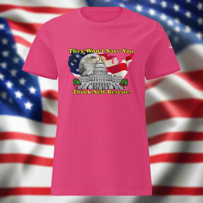 self rescue women's T-Shirt cotton MightyShirt government save political