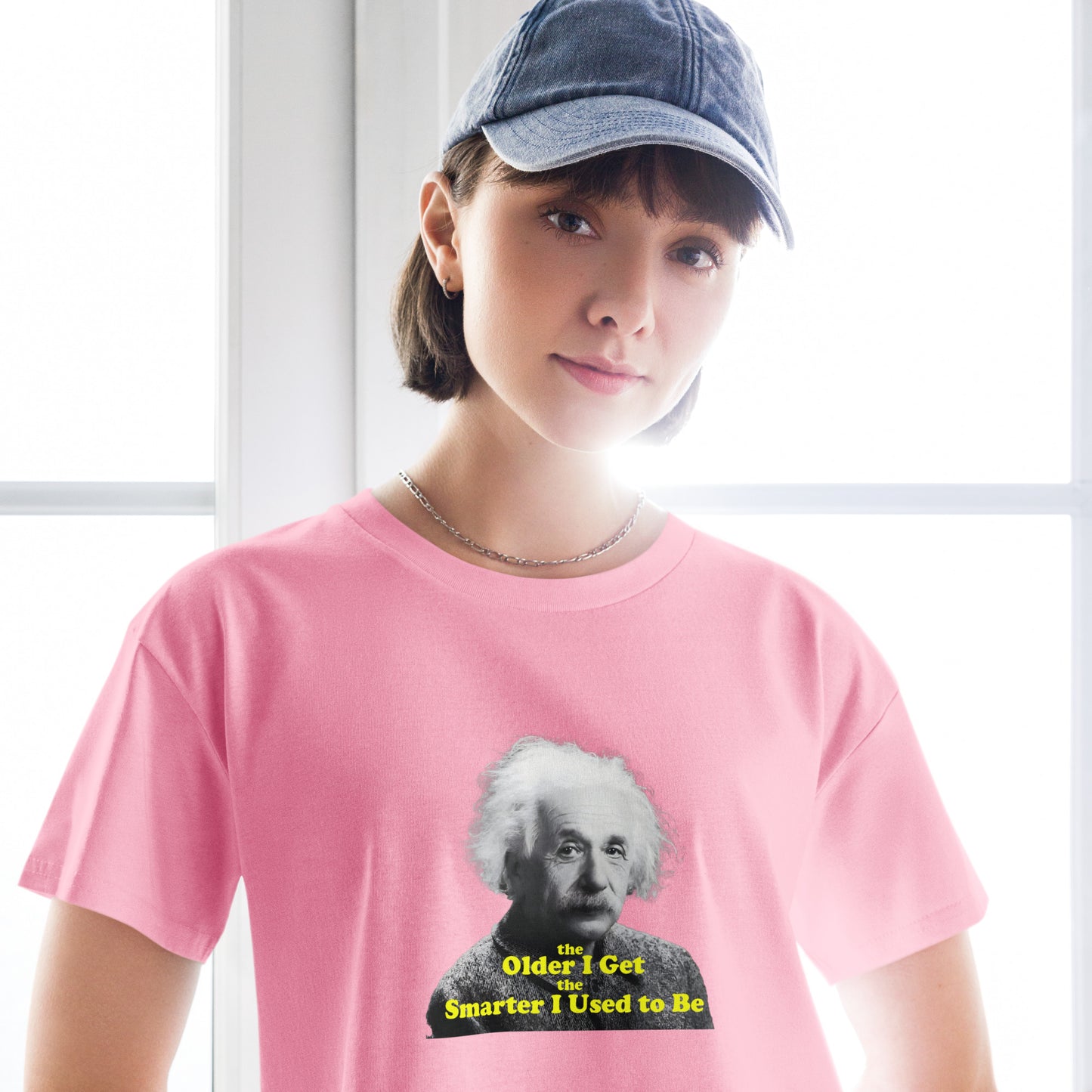Einstein funny inspire love Cotton Women’s crop top Mighty Shirt