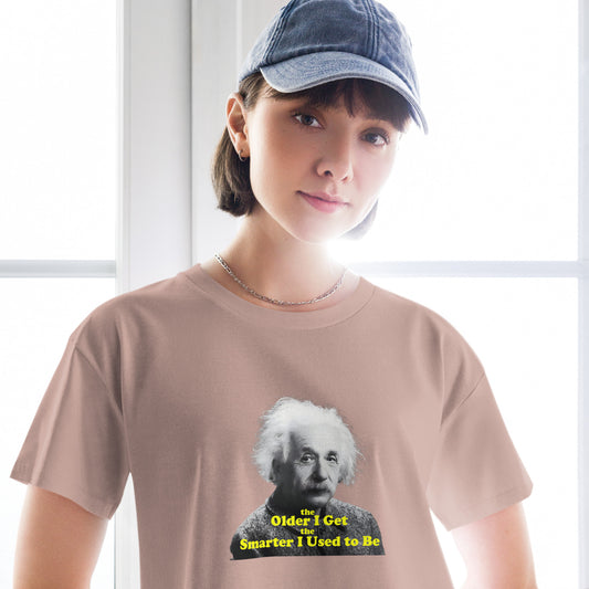Einstein funny inspire love Cotton Women’s crop top Mighty Shirt