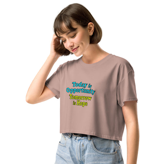 attitude hope kindness premium Cotton Women’s crop top mighty shirt