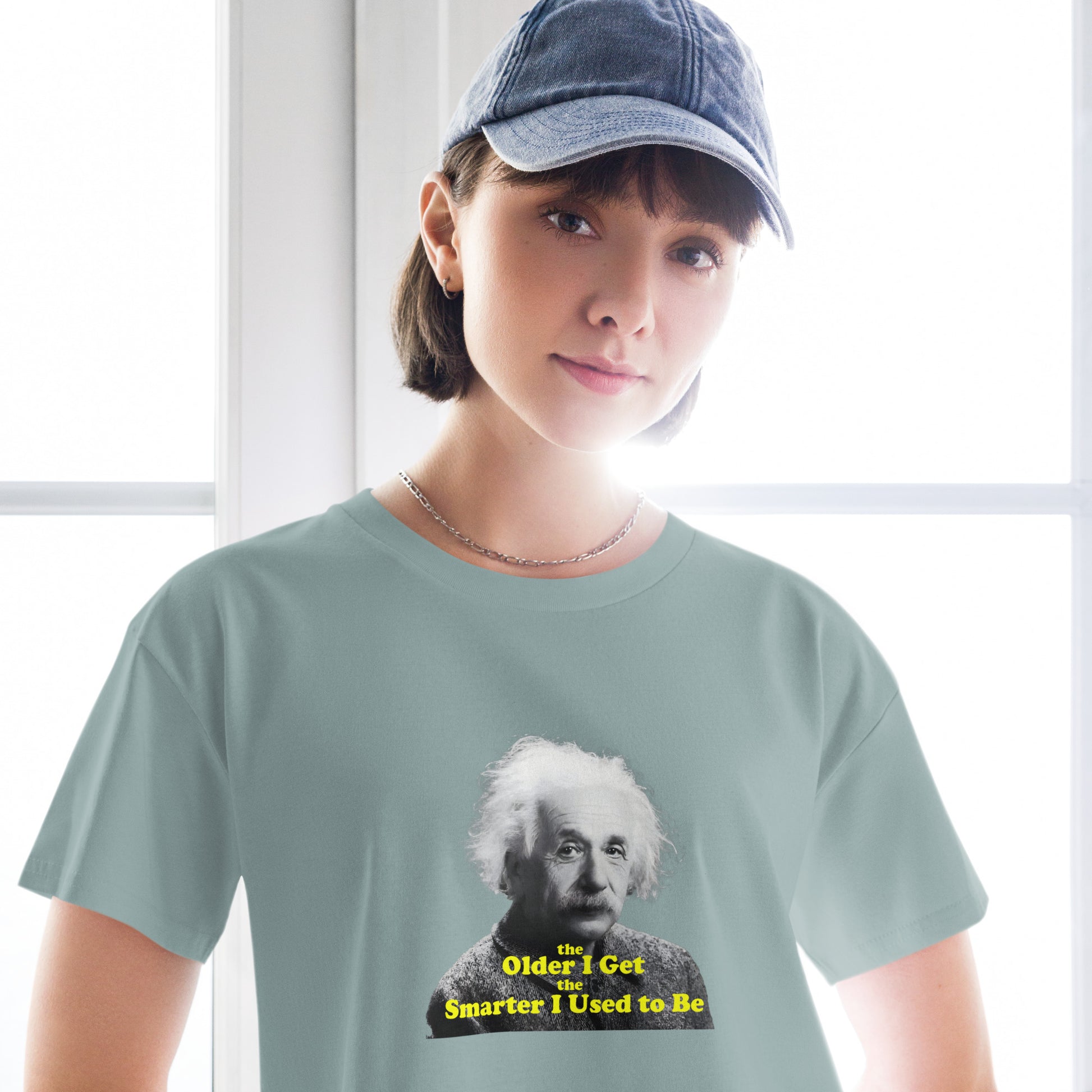 Einstein funny inspire love Cotton Women’s crop top Mighty Shirt