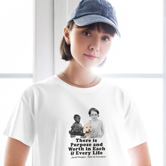 love kindness worth 100% Cotton Women’s crop top Mighty Shirt