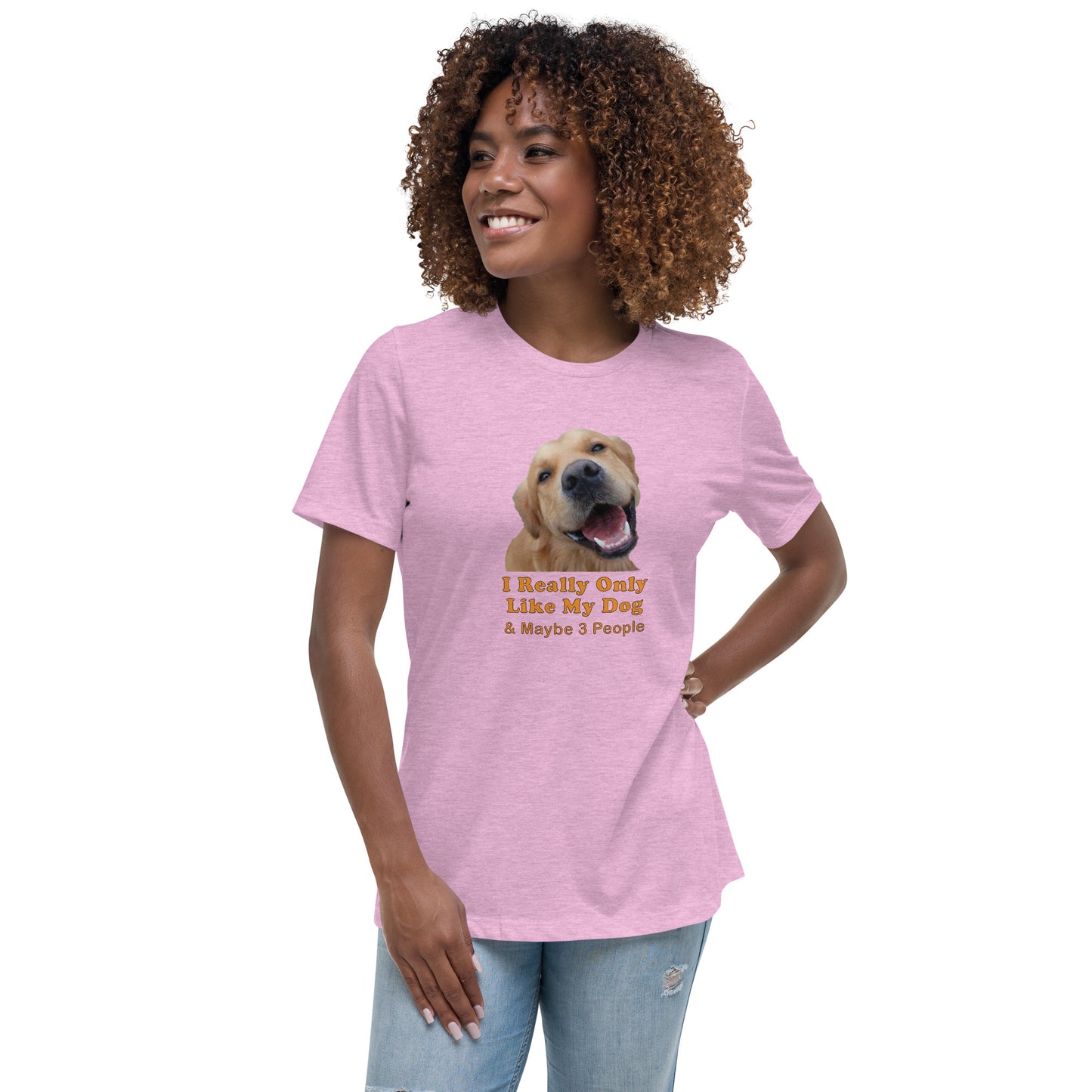 adopt dog rescue 100% Cotton Women's Relaxed T-Shirt Mighty Shirt
