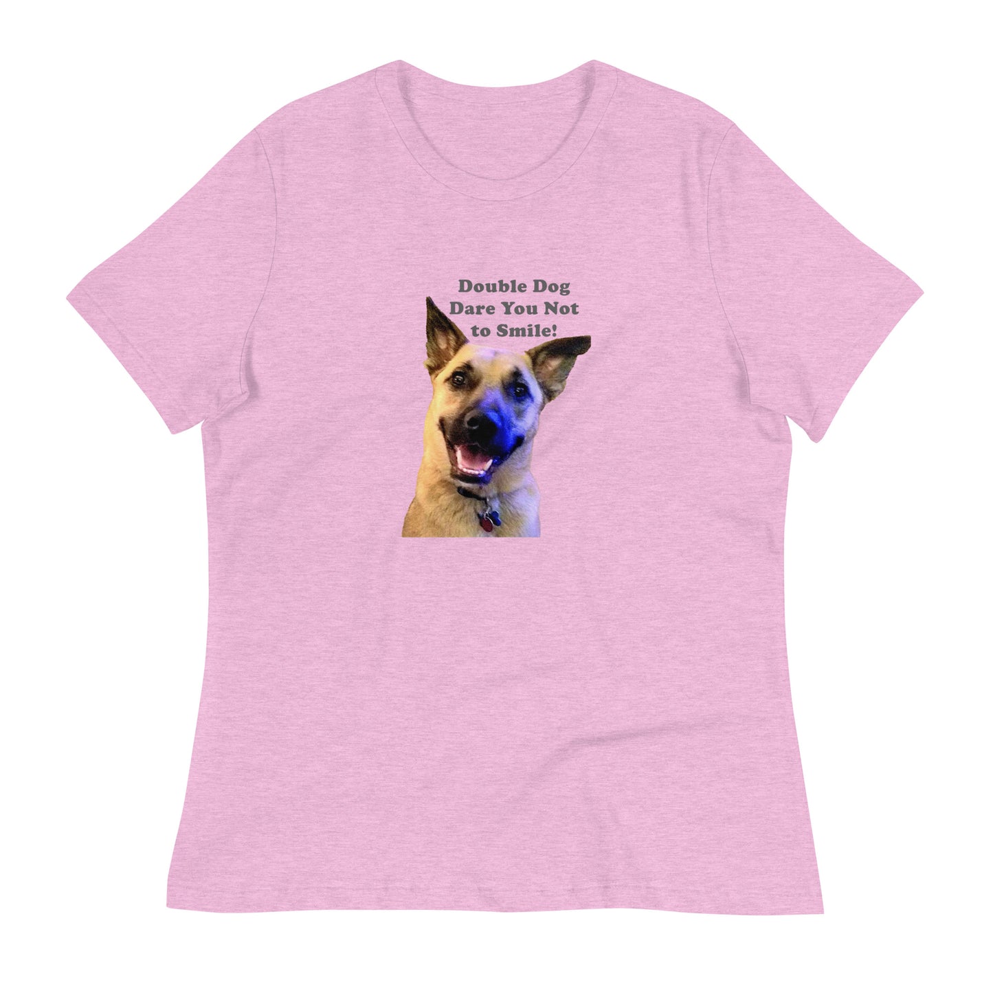 dare smile rescue dog MightyShirt funny women's premium cotton T-Shirt