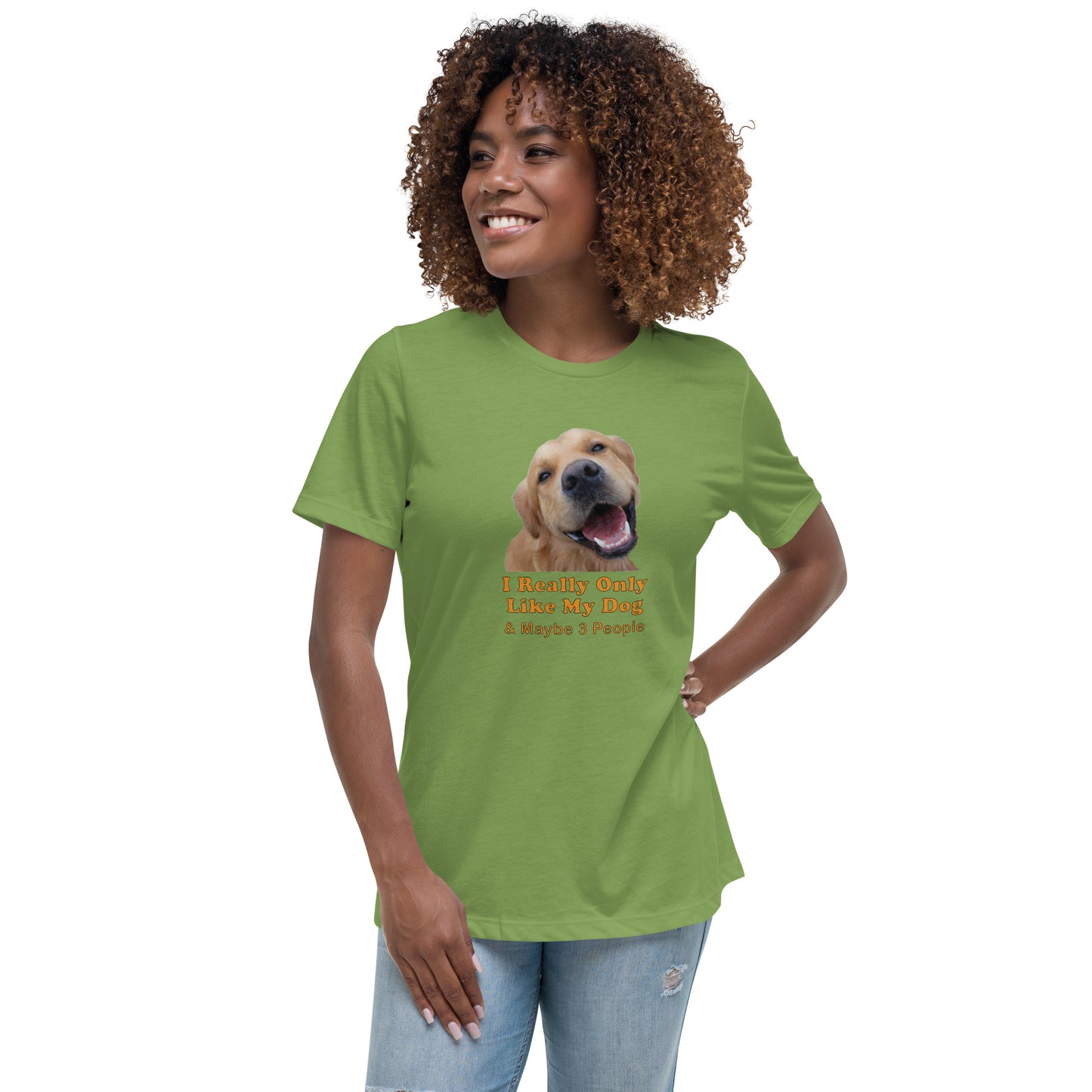 adopt dog rescue 100% Cotton Women's Relaxed T-Shirt Mighty Shirt