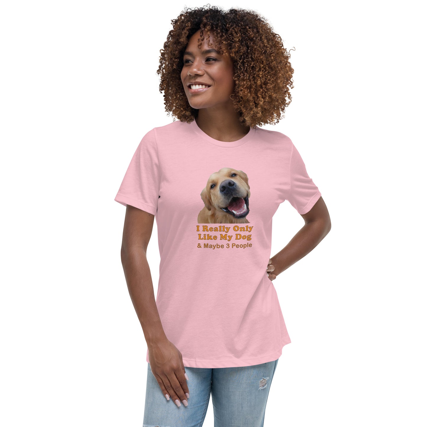 adopt dog rescue 100% Cotton Women's Relaxed T-Shirt Mighty Shirt