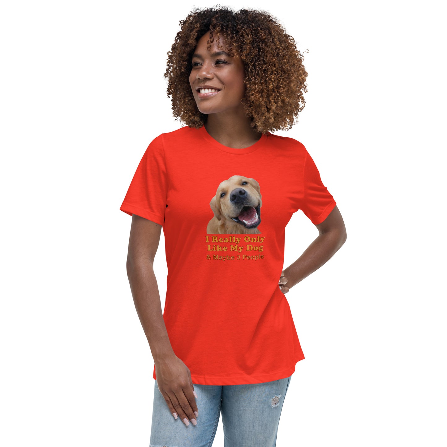 adopt dog rescue 100% Cotton Women's Relaxed T-Shirt Mighty Shirt