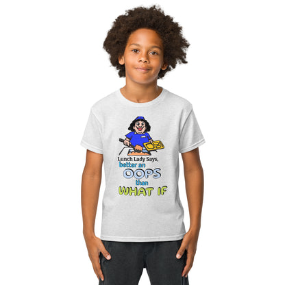 "Lunch Lady says" w/Funny Limerick Youth t-shirt w/Mighty Shirt Attitude