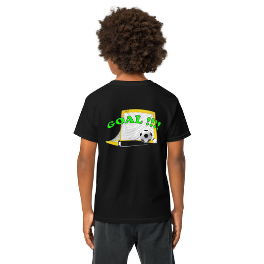 more soccer less screen time kids youth 50/50 blend T-shirt mighty shirt