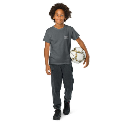 youth kids soccer addict goal! 50/50 blend T-Shirt mighty shirt
