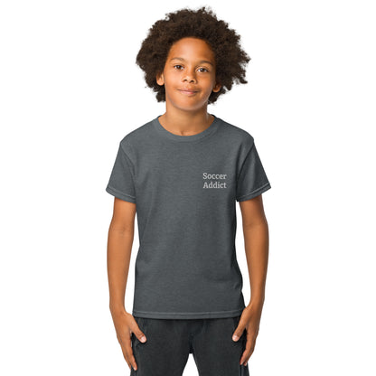 youth kids soccer addict goal! 50/50 blend T-Shirt mighty shirt