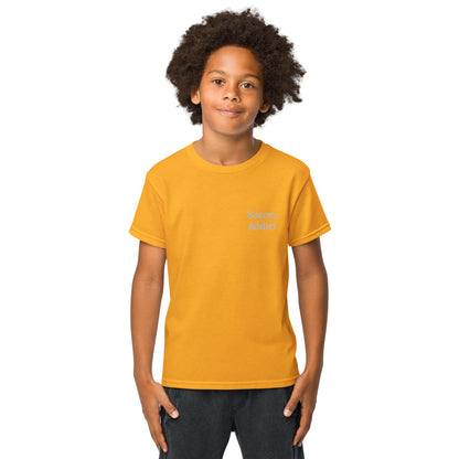 youth kids soccer addict goal! 50/50 blend T-Shirt mighty shirt