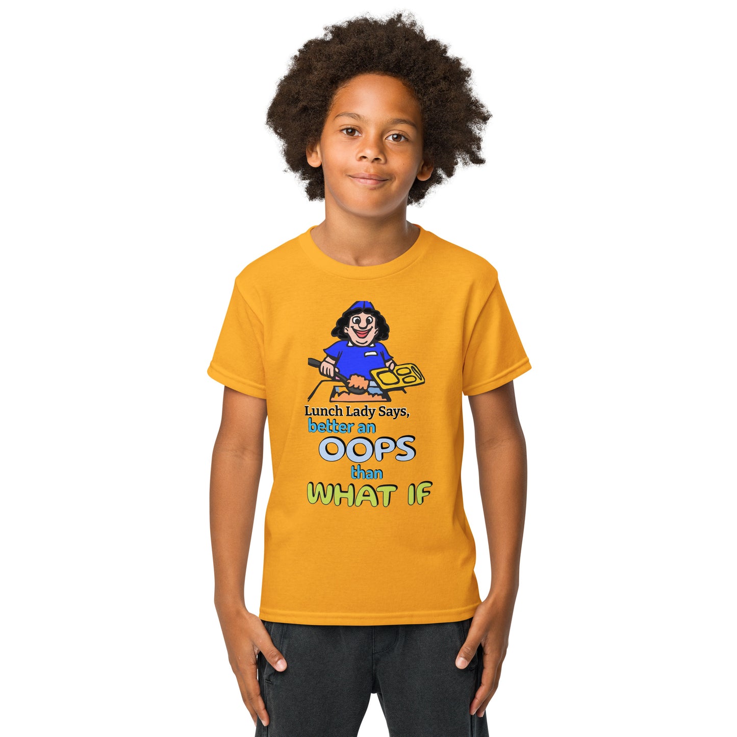 "Lunch Lady says" w/Funny Limerick Youth t-shirt w/Mighty Shirt Attitude