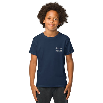 youth kids soccer addict goal! 50/50 blend T-Shirt mighty shirt