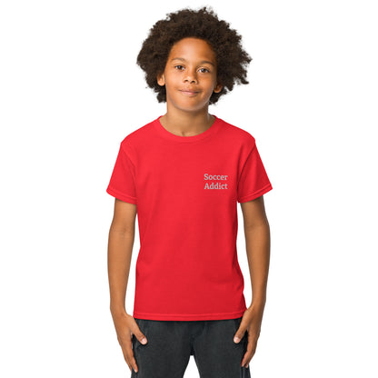youth kids soccer addict goal! 50/50 blend T-Shirt mighty shirt