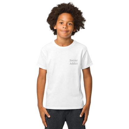 youth kids soccer addict goal! 50/50 blend T-Shirt mighty shirt